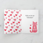 Carte Saint Valentin Kitty Cat (Intérieur)