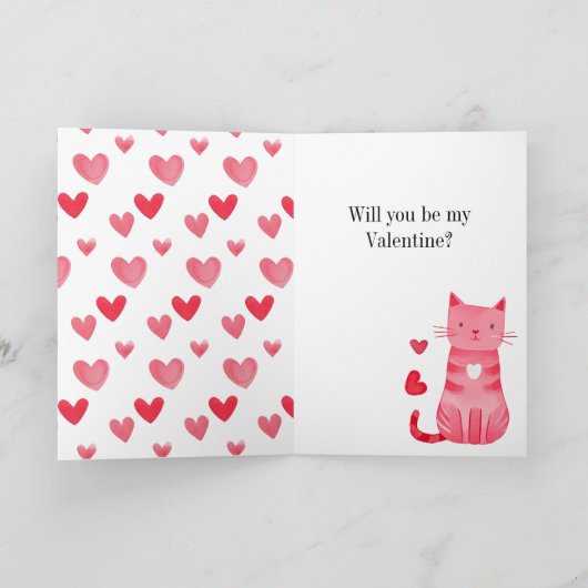 Carte Saint Valentin Kitty Cat (Intérieur)