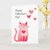 Carte Saint Valentin Kitty Cat (Fleur jaune)