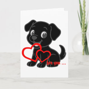 Carte Saint-Valentin Labrador Retriever