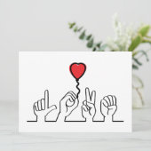 Carte Saint Valentin. Le sourd, l'éloge du langage gestu (Debout devant)