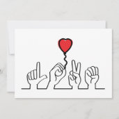 Carte Saint Valentin. Le sourd, l'éloge du langage gestu