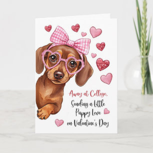 Carte Saint-Valentin loin de l'université pour son amour