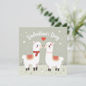 Carte Saint Valentin Lovable Llamas Valentines (Debout devant)
