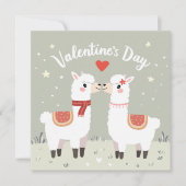 Carte Saint Valentin Lovable Llamas Valentines (Devant)