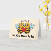 Carte Saint-Valentin Love Bees (Fleur jaune)