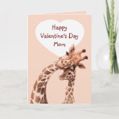 Carte Saint-Valentin Maman Fun Giraffe Animal (Devant)