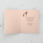 Carte Saint-Valentin Maman Fun Giraffe Animal (Intérieur)