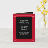 Carte Saint Valentin Mari et meilleur ami Ajouter année (Fleur jaune)