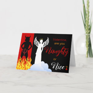 Carte Saint Valentin méchant et gentil