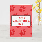 Carte Saint-Valentin Meilleur Papa Chien Ever Empreintes (Fleur jaune)