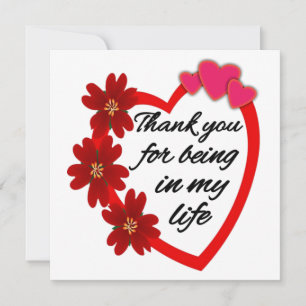 Carte Saint Valentin / Merci d'être dans ma vie