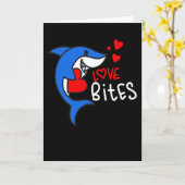 Carte Saint-Valentin Mignon Requin Amour Morsures Drôle  (Fleur jaune)