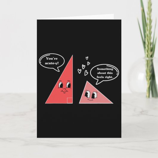 Carte Saint-Valentin Mignon Triangle Blague Mathématique (Devant)