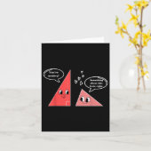 Carte Saint-Valentin Mignon Triangle Blague Mathématique (Fleur jaune)