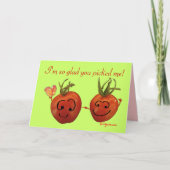 Carte Saint Valentin mignonne - Tomates cerises (Devant)
