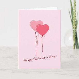 Carte Saint-Valentin minimaliste rose personnalisé
