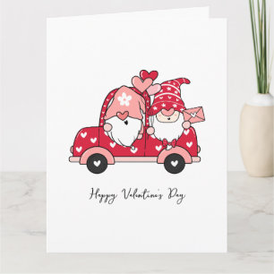 Carte Saint-Valentin moderne rouge noir personnalisé