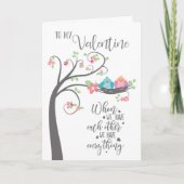 Carte Saint Valentin Nid d'Oiseaux Quand Nous Nous Avons (Devant)