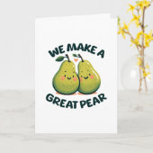 Carte Saint-Valentin 'Nous faisons une grande poire' (Fleur jaune)