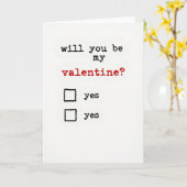 Carte Saint-Valentin Oui Rouge (Fleur jaune)