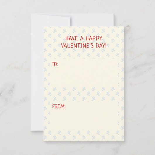 Carte Saint Valentin Ours Funny Kids School (Dos)