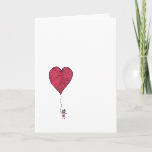 Carte Saint-Valentin - pas de mots - ballon cardia (Devant)