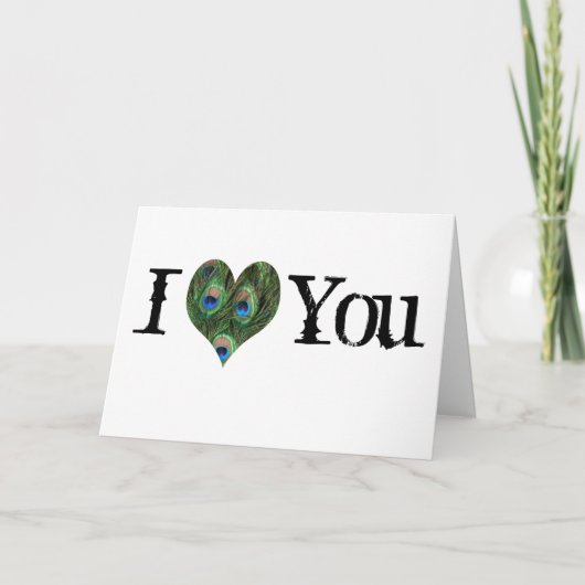 Carte Saint-Valentin Peacock (Devant)