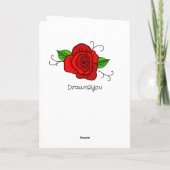 Carte Saint-Valentin personnalisé (Dos)