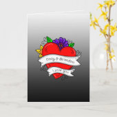 Carte Saint-Valentin personnalisé (Fleur jaune)