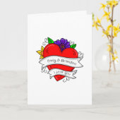 Carte Saint Valentin personnalisé (Fleur jaune)