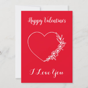 Carte Saint Valentin personnalisée Minimaliste mod