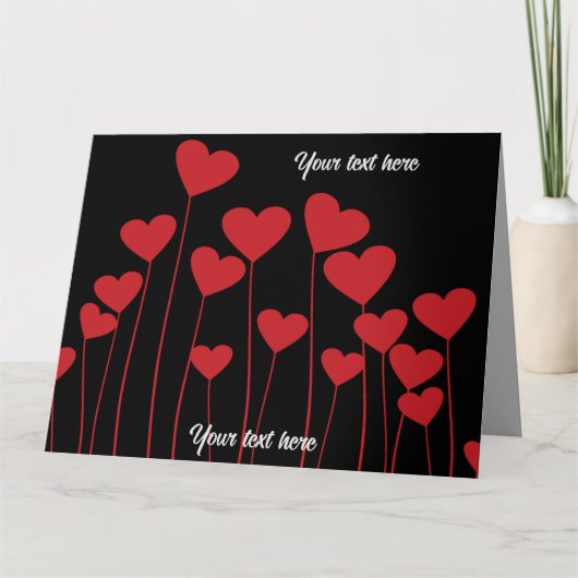Carte Saint Valentin - personnaliser texte (Devant)