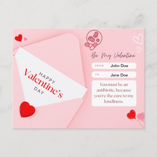 Carte Saint Valentin - Pharmacologie 2 (Devant)