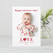 Carte Saint Valentin Photo Heart Love (Debout devant)