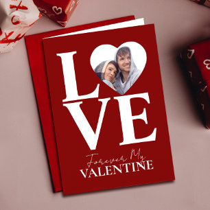 Carte Saint Valentin Photo Love   Heart Red Valentine's
