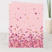 Carte Saint-Valentin Photo personnalisée Coeurs roses (Dos)