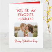 Carte Saint Valentin Photo Vous êtes mon mari favori (Fleur jaune)