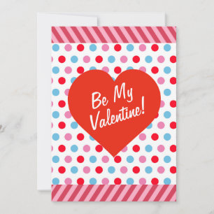 Carte Saint Valentin pois Et Grille