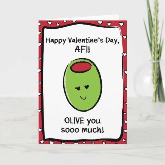 Carte Saint Valentin pour Afi (Devant)