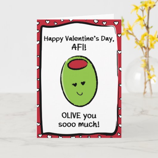 Carte Saint Valentin pour Afi (Fleur jaune)
