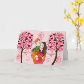 Carte Saint Valentin pour amoureux en couple (Fleur jaune)