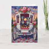 Carte Saint-Valentin pour chien Heeler Bleu (Devant)