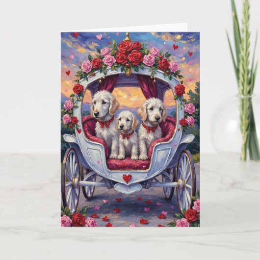 Carte Saint-Valentin pour chien maltais (Devant)