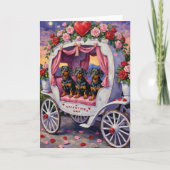 Carte Saint-Valentin pour chien teckel (Devant)