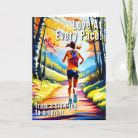 Carte Saint Valentin pour coureurs