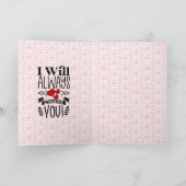 Carte Saint-Valentin pour épouse (Intérieur)