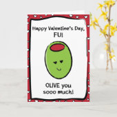 Carte Saint Valentin pour Fu (Fleur jaune)