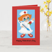 Carte Saint-Valentin pour infirmière - Je t’aime (Fleur jaune)