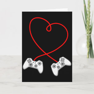 Carte Saint-Valentin pour joueurs mignons Amour Vidéo dr